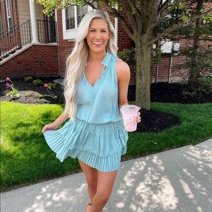 Never worn with tags// blue dress